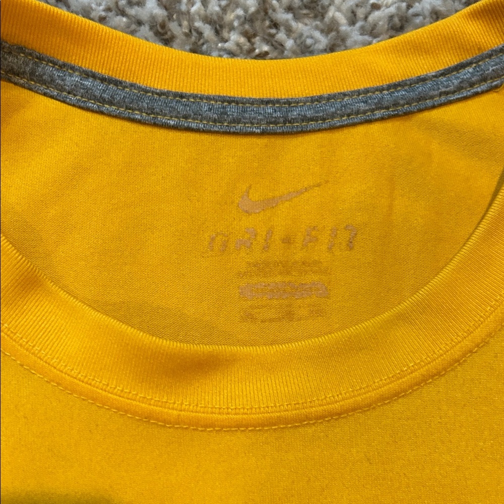 Nike Men's Bright Yellow Short Sleeve Tee - Picture 2 of 4